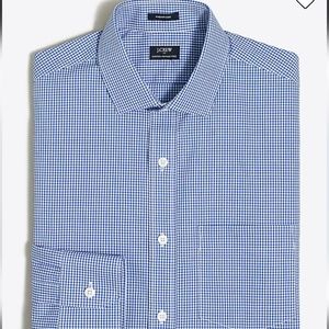 Crew Thompson Stretch Wrinkle Free Men's Shirt Blue & White Sz-L 16-16½